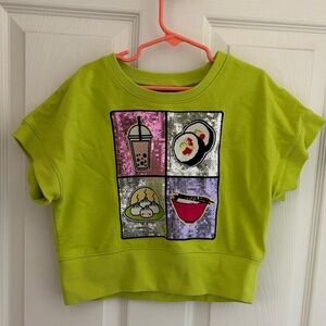 Vibrant Lime Green Kids Graphic Tee